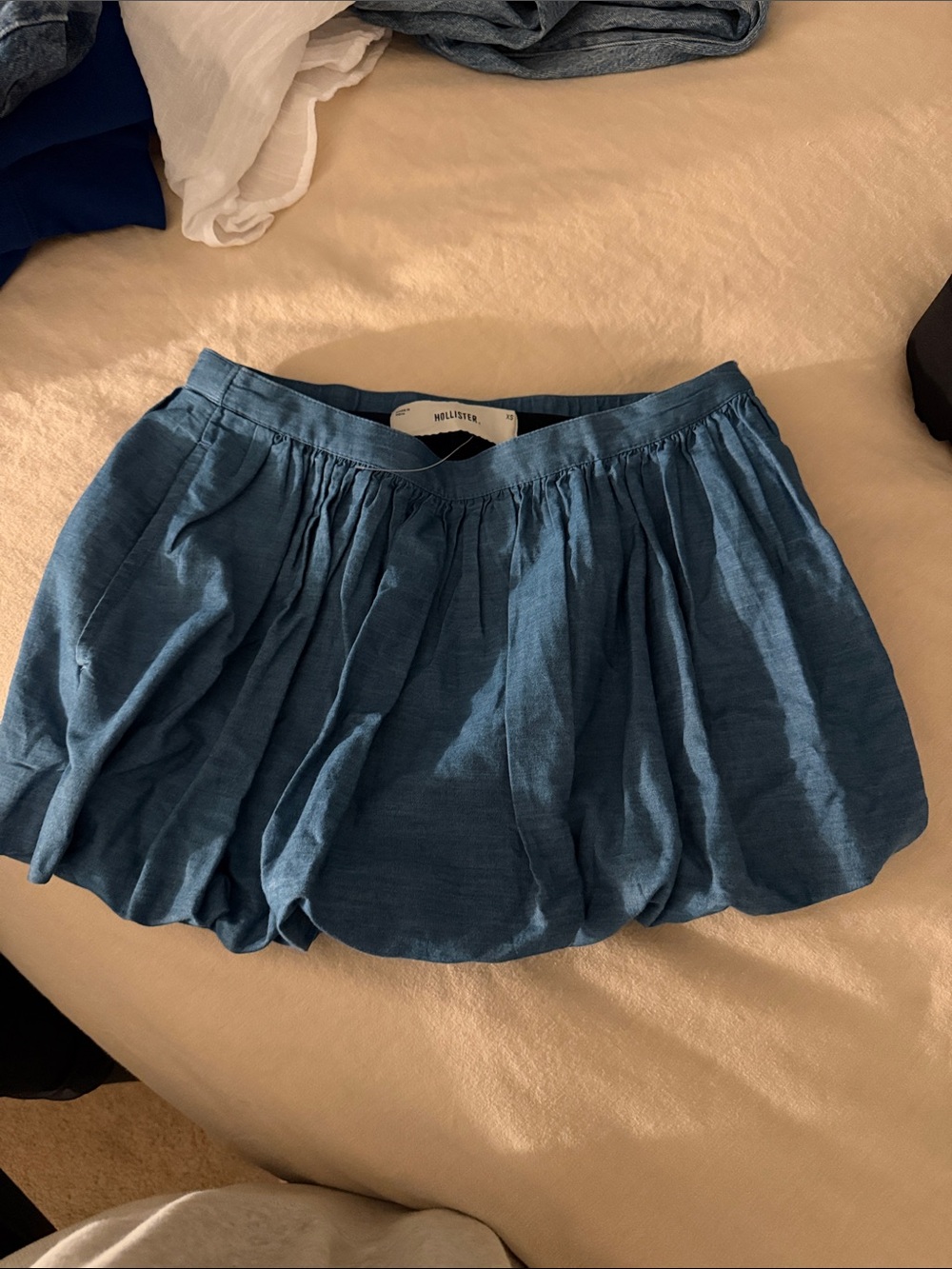 Hollister Teal Blue Bubble Skirt